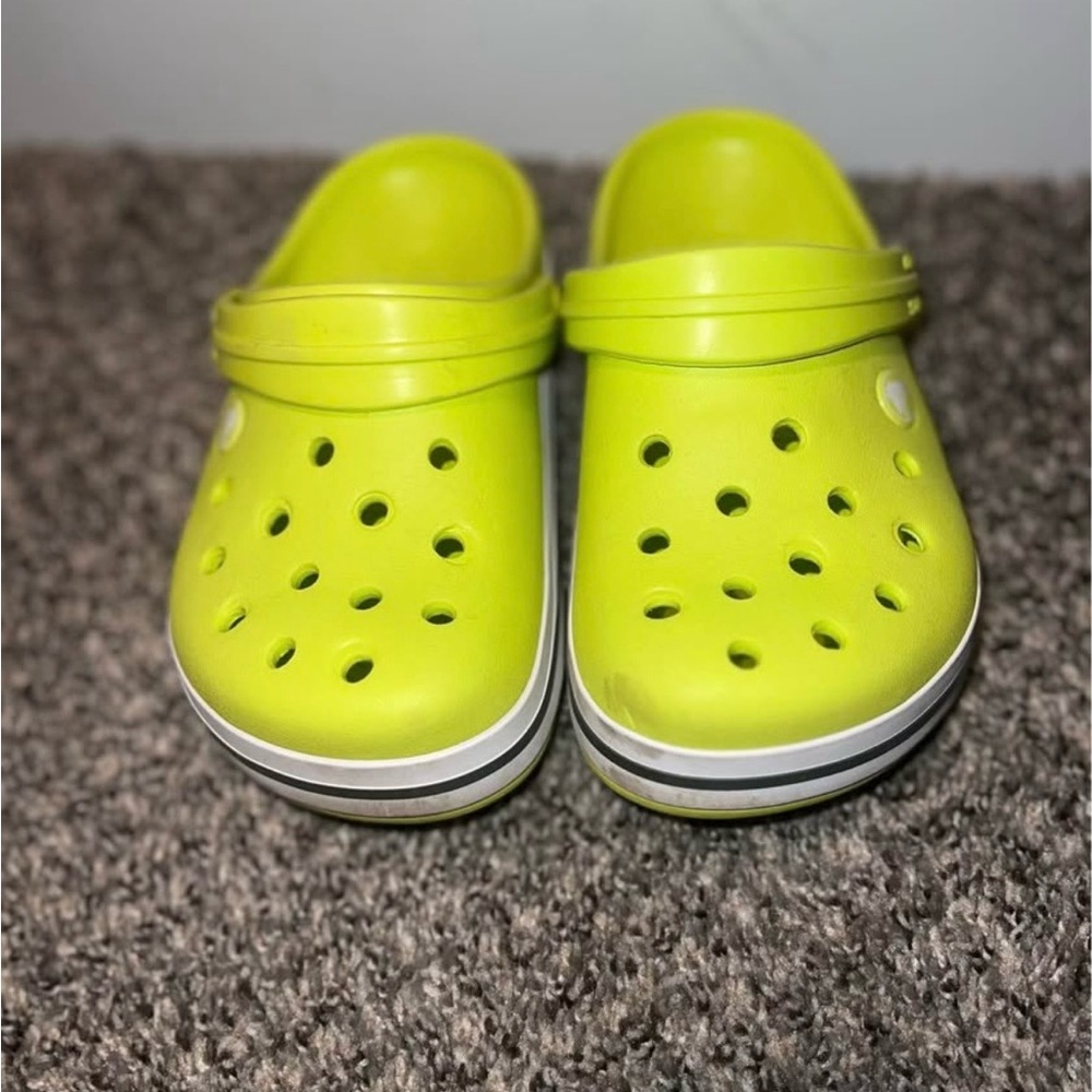CROCS Kids Neon Green Clogs